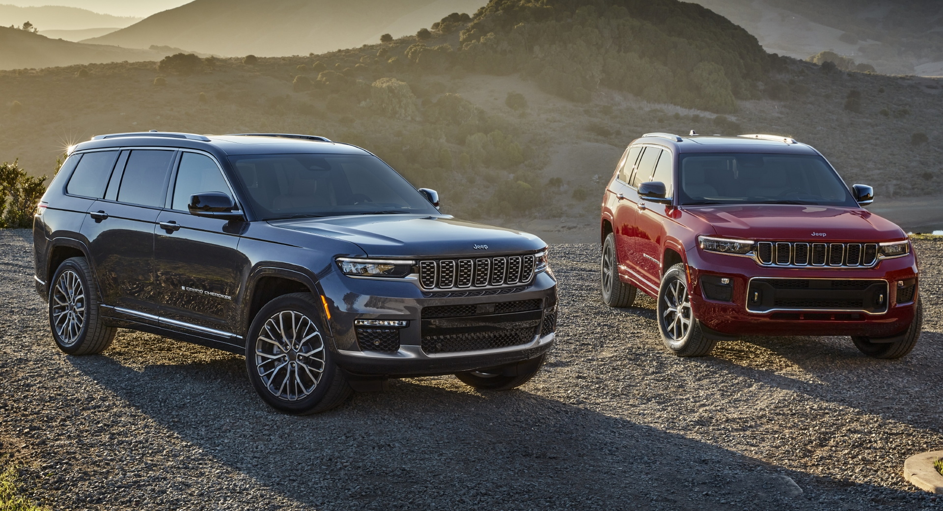 All-new 2021 Jeep® Grand Cherokee L Summit Reserve (left) and A